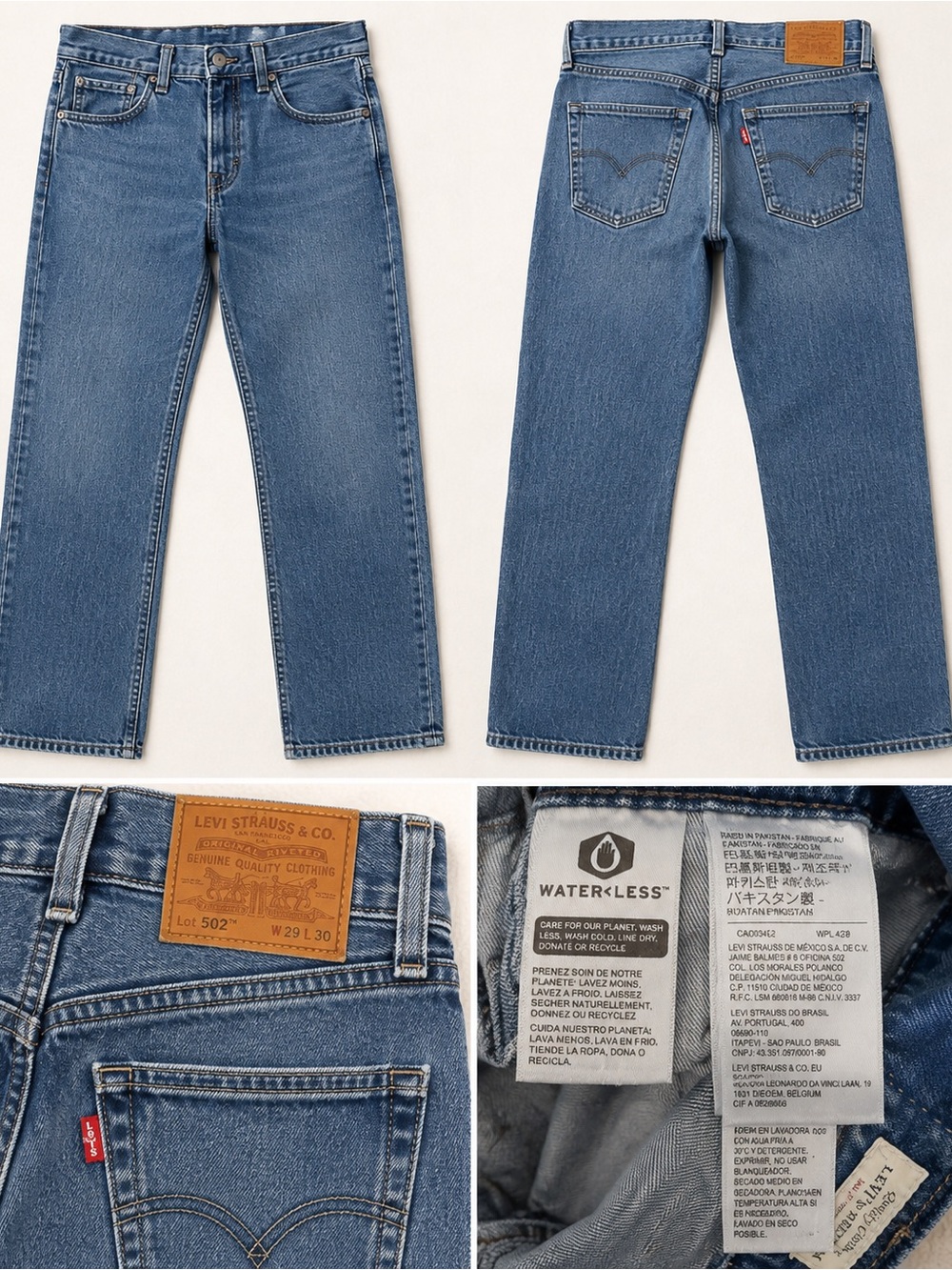 Levi’s 502 Men’s Jeans W29 L30 – Dark Gray Wash